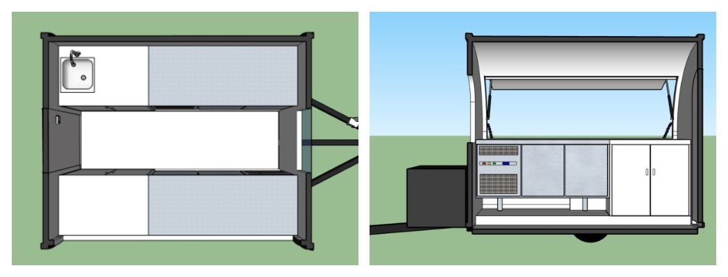 small bakery food trailer layout